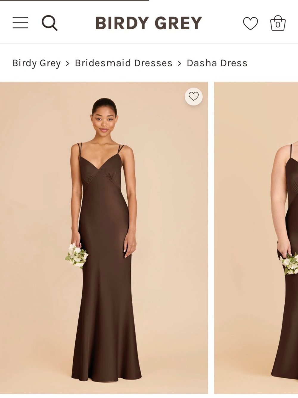Birdy Grey Dasha Spaghetti-Strap Maxi Dress in Brown